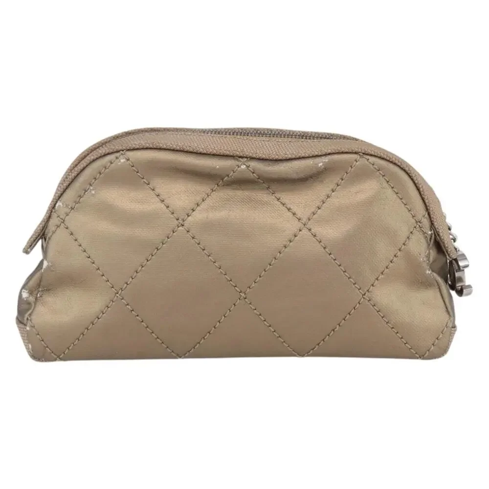 Chanel Leather Paris Biarritz Pouch Gold